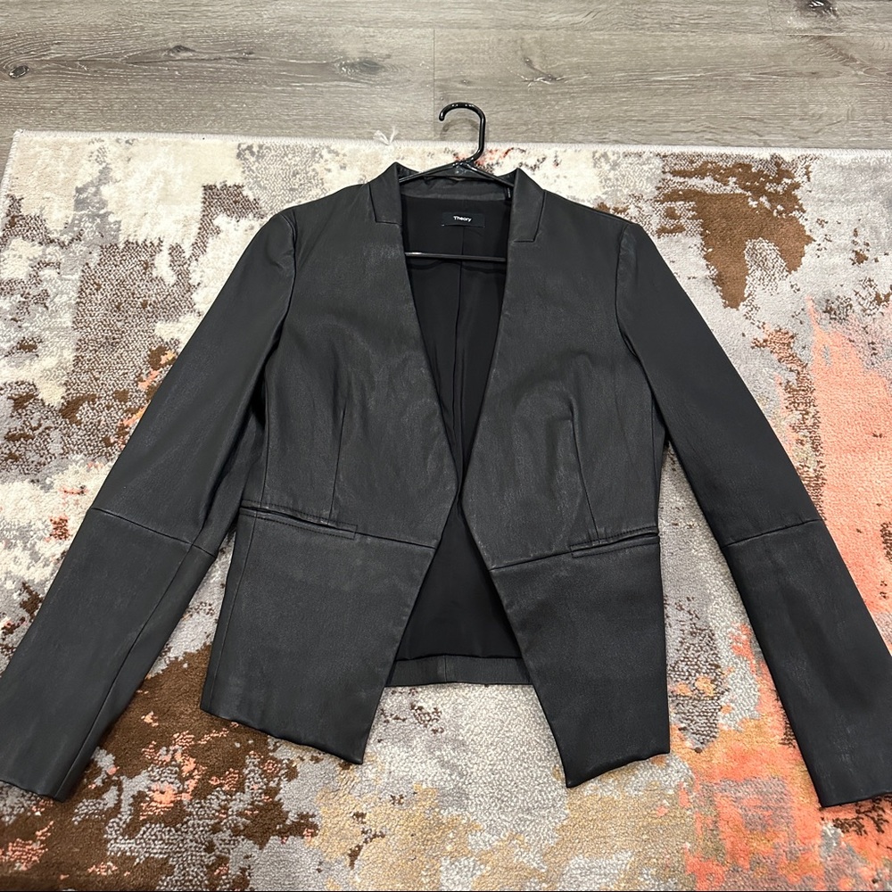 Theory Genuine Leather Blazer